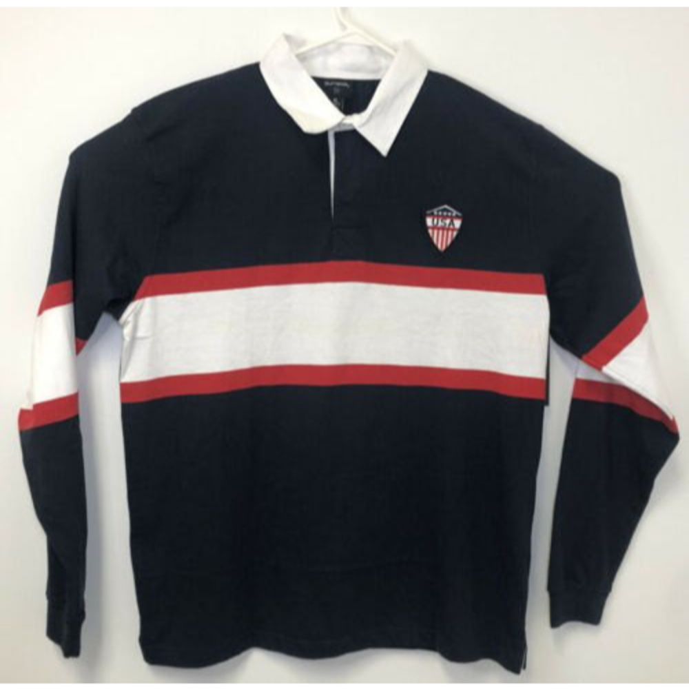 NWT Burnside USA Mens Long sleeved Polo XL. (39209)
